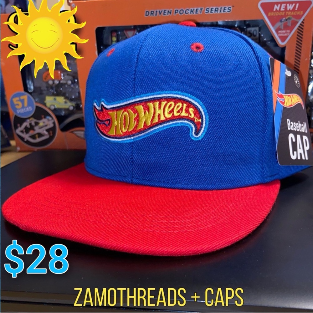 Hot Wheels Unisex Hat Baseball Cap Snapback Adult One Size